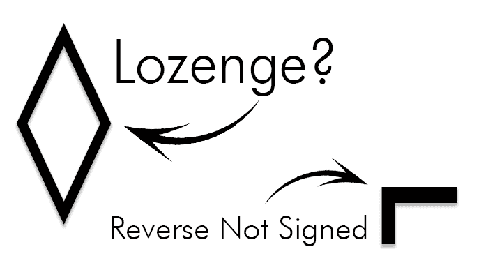 Samples of bullets voiced as lozenge and reverse not signed