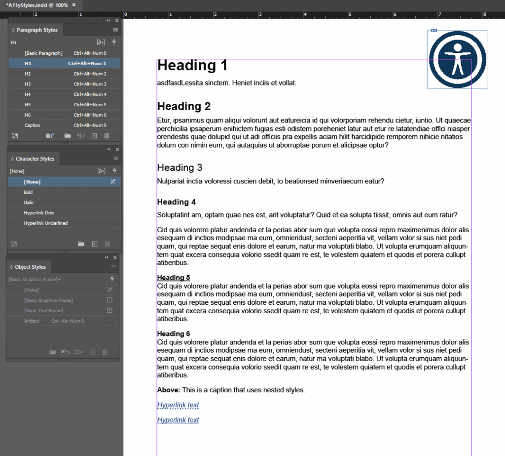 Accessible InDesign Template - Chax