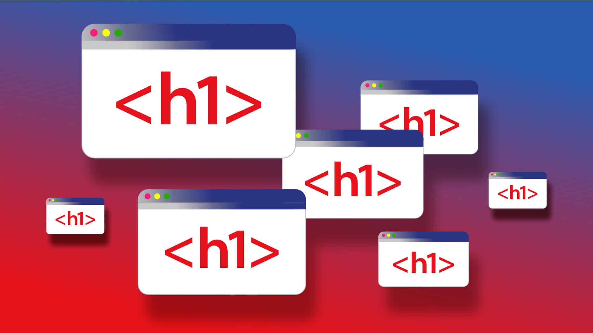 screenshots of multiple H1 tags in various sizes